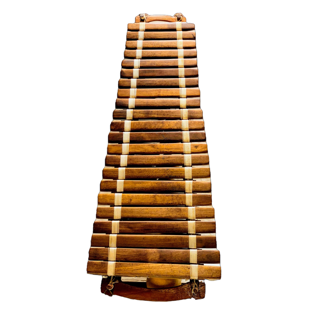 Balafon pentatonique à 22 lames en bois naturel #3, vue du haut
